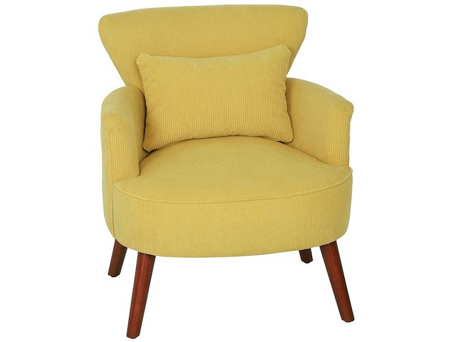 Moderne gestoffeerde fauteuil met lendenkussen - afbeelding 3 van  7