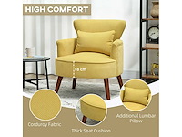 Moderne gestoffeerde fauteuil met lendenkussen - afbeelding 6 van  7