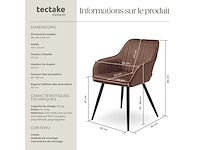 Moderne gestoffeerde fluwelen stoelen (mix x6) - afbeelding 2 van  10