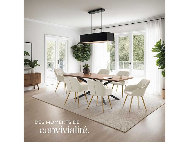 Moderne gestoffeerde fluwelen stoelen (mix x6) - afbeelding 4 van  10