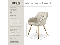 Moderne gestoffeerde fluwelen stoelen (mix x6) - afbeelding 5 van  10