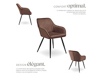 Moderne gestoffeerde fluwelen stoelen (mix x6) - afbeelding 10 van  10