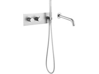 Moderne inbouw badkraan met handdouche – chroom – compleet inbouwsysteem - afbeelding 2 van  2