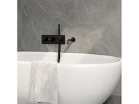 Moderne inbouw badkraan met handdouche – mat zwart – compleet inbouwsysteem - afbeelding 1 van  2