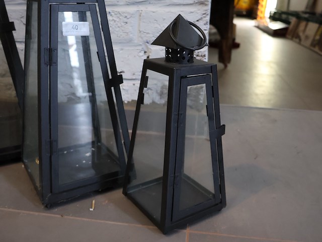 Moderne lantaarn (x3) - afbeelding 2 van  5