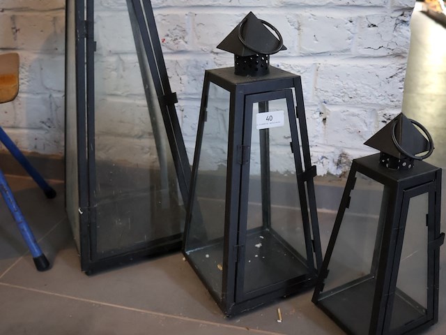 Moderne lantaarn (x3) - afbeelding 3 van  5