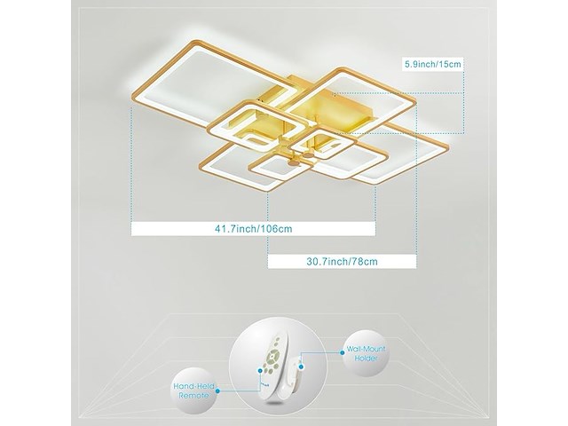 Moderne led-plafondlamp - afbeelding 2 van  4