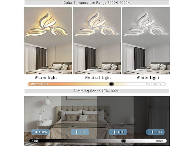 Moderne led-plafondlamp - afbeelding 3 van  3