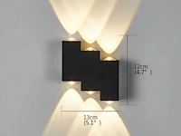 Moderne led wandlamp (venus) – 6w – 3500k warm wit – ip54 – sw-45-3 (4 stuks) - afbeelding 4 van  4