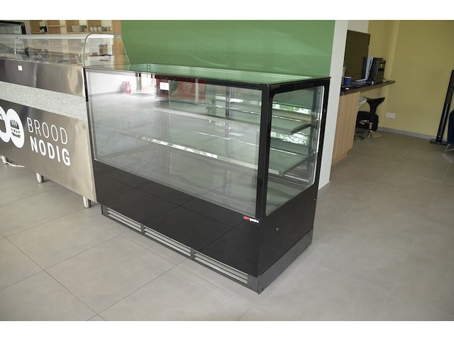 Moderne open koeltoog 2 schuifdeuren ggm gastro afm. 1,5m lang - afbeelding 2 van  9