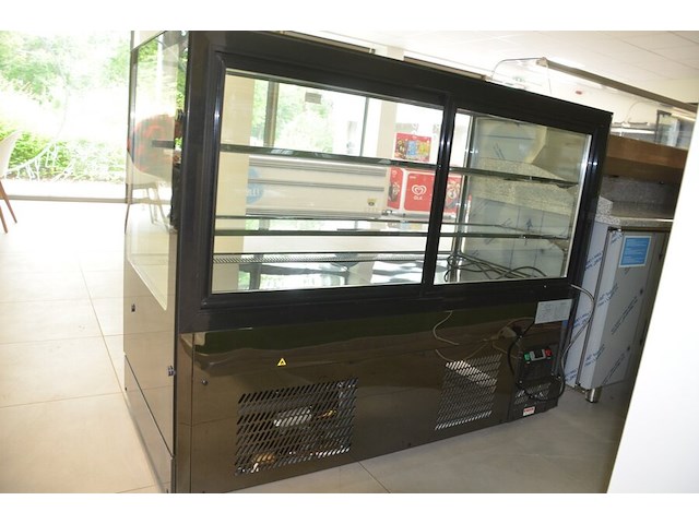 Moderne open koeltoog 2 schuifdeuren ggm gastro afm. 1,5m lang - afbeelding 6 van  9