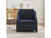 Moderne stijl fauteuil voor de woonkamer, met houten armleuningen