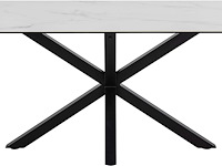 Moderne witte keramische eettafel, 160x90cm - afbeelding 1 van  7