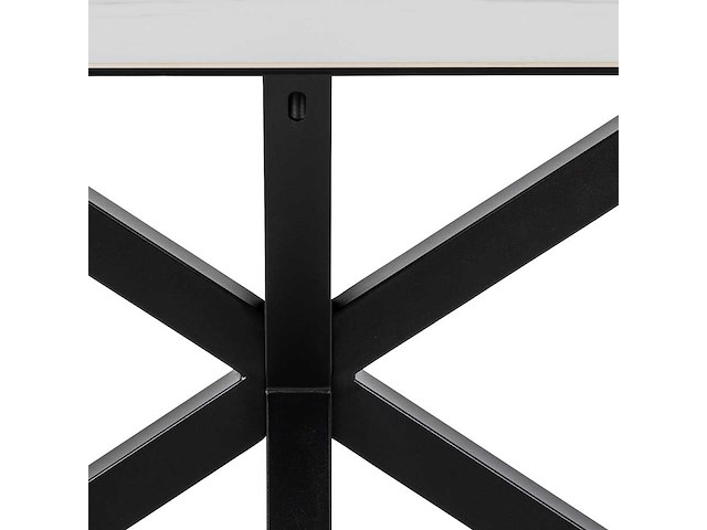 Moderne witte keramische eettafel, 160x90cm - afbeelding 3 van  7