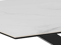 Moderne witte keramische eettafel, 160x90cm - afbeelding 6 van  7