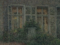 Modest huys (1874/75-1932), view of house with garden, oil on canvas 97 x 113 cm. (38.18 x 44.49 in.), frame: 112 x 128 cm. (44.09 x 50.39 in.) - afbeelding 5 van  5