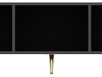 Modieus woody tv-meubel - antraciet goud - afbeelding 5 van  7