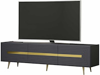 Modieus woody tv-meubel - antraciet goud - afbeelding 7 van  7