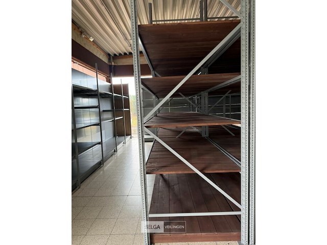 Modulair metalen rek met houten leggers - afbeelding 2 van  5
