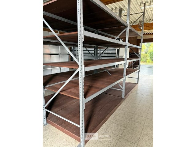 Modulair metalen rek met houten leggers - afbeelding 3 van  5