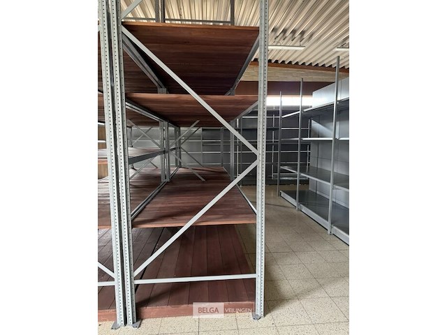 Modulair metalen rek met houten leggers - afbeelding 2 van  4