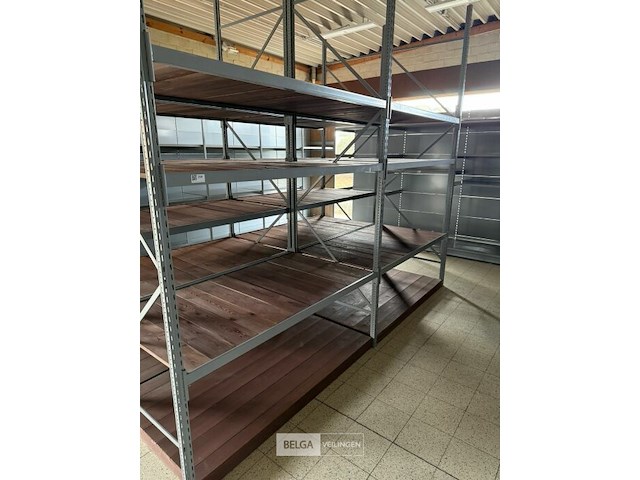 Modulair metalen rek met houten leggers - afbeelding 3 van  4