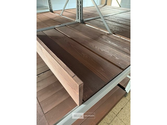 Modulair metalen rek met houten leggers - afbeelding 4 van  4