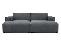 Modulaire linkerhoekbank - donkergrijs stof met snoer - afbeelding 4 van  11