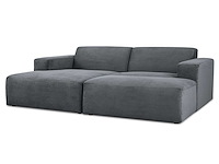 Modulaire linkerhoekbank - donkergrijs stof met snoer - afbeelding 10 van  11