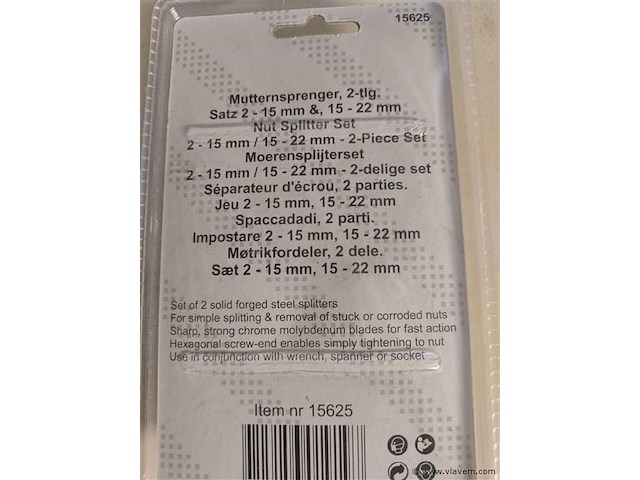 Moerensplijter 2 delige set - afbeelding 2 van  2