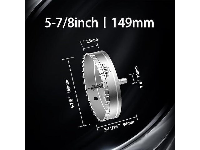Mollom heavy duty carbide gatzaag (5-7/8''|149mm) - afbeelding 2 van  2