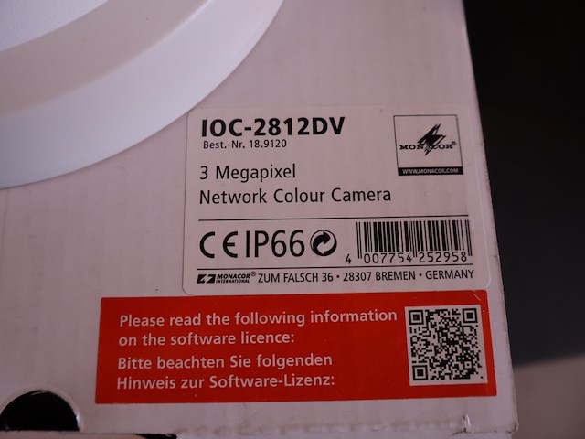 Monacor netwerk colour camera - afbeelding 3 van  4