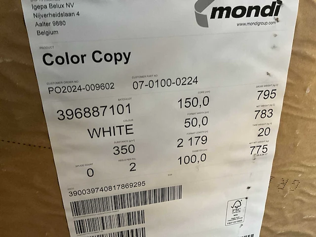 Mondi printpapier op rol - afbeelding 2 van  3