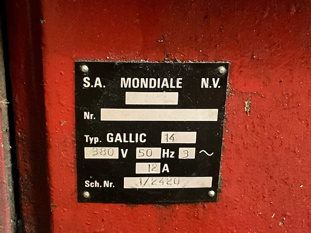 Mondiale gallic bankdraaibank - afbeelding 3 van  11