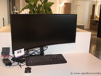 Monitor - curved toetsenbord - logi computer muis - afbeelding 1 van  2