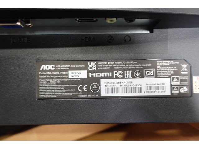 Monitor + houder aoc - afbeelding 2 van  7