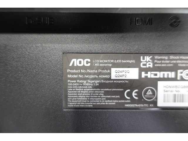 Monitor + houder aoc - afbeelding 3 van  7