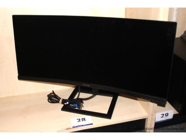 Monitor, philips, 346e2c/uae/00, curved, met stroomkabel, werking niet gekend - afbeelding 1 van  3