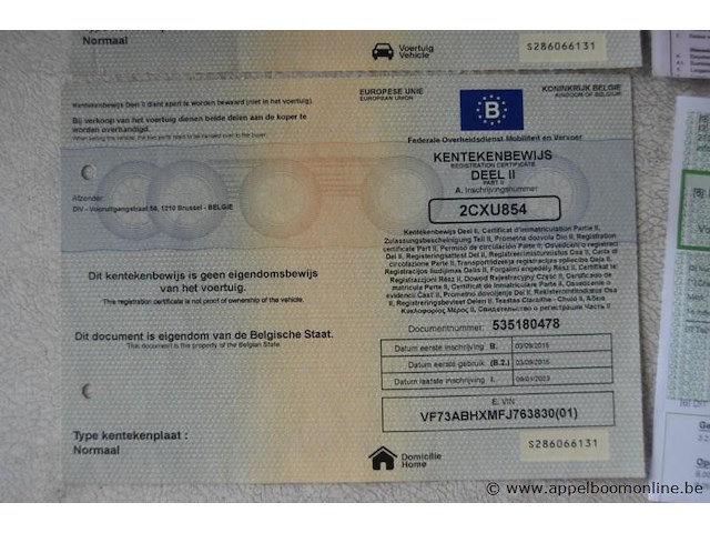 Monovolume citroen, c4 picasso, vf73abhxmfj763830, 1e insch 03/09/2015, 1560cm³, 85kw, diesel, euro 6b, 162121km, inschrijvingsbewijs deel i en ii, keuringsbewijs (geldig tot 03/09/2026), gelijkvormigheidsattest - afbeelding 19 van  21