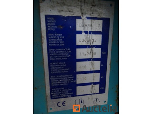Montabert dbh36 hydraulisch met snelkoppeling en houder - afbeelding 3 van  16