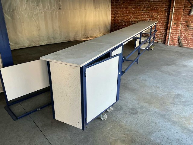 Montagetafel (6m x 60cm) + extra liggers - afbeelding 2 van  8