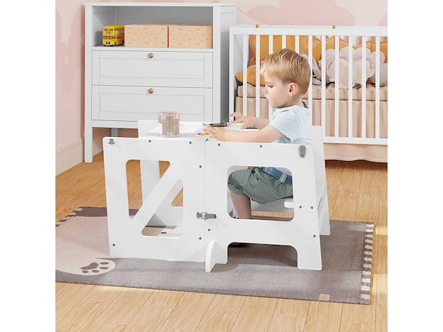 Montessori 3-in-1 leertoren, opvouwbare peuteroefentoren - afbeelding 5 van  6
