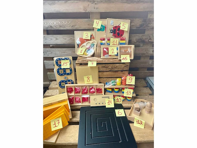 Montessori-houten spelset - afbeelding 1 van  3