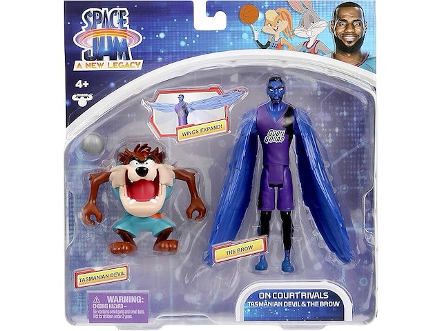 Moose toys space jam: a new legacy - 2-pack - tasmanian devil & the brow - afbeelding 1 van  5