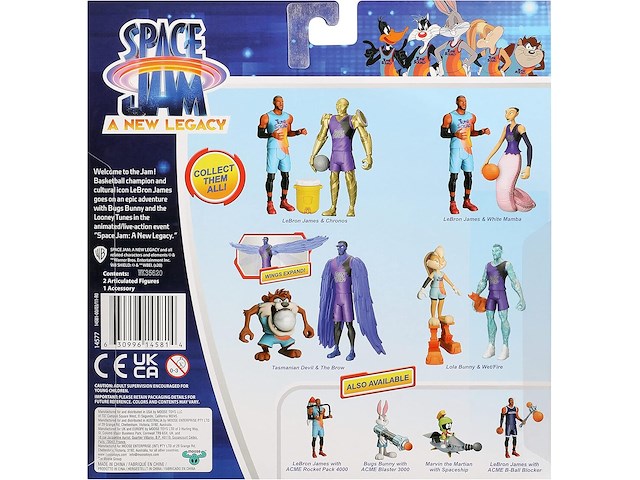 Moose toys space jam: a new legacy - 2-pack - tasmanian devil & the brow - afbeelding 2 van  5