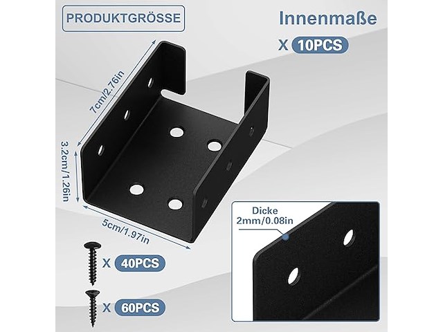 Mordx hekdragers (set van 10) - afbeelding 2 van  5