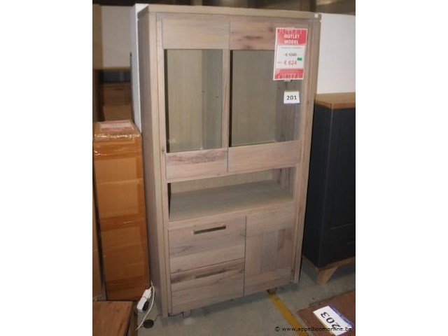 More vitrine 1d+2gd+2l rvs 30306001 - afbeelding 1 van  2