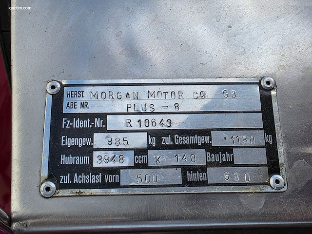 Morgan plus-8 injection 3.9 u9 1992 - afbeelding 28 van  63