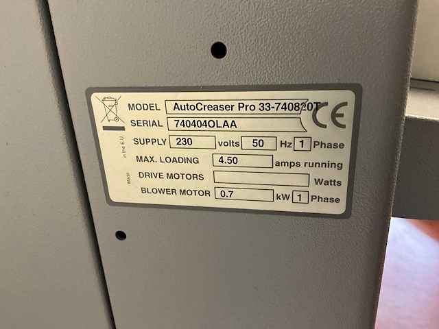 Morgana autocreaser pro 33 rilmachine - afbeelding 3 van  14