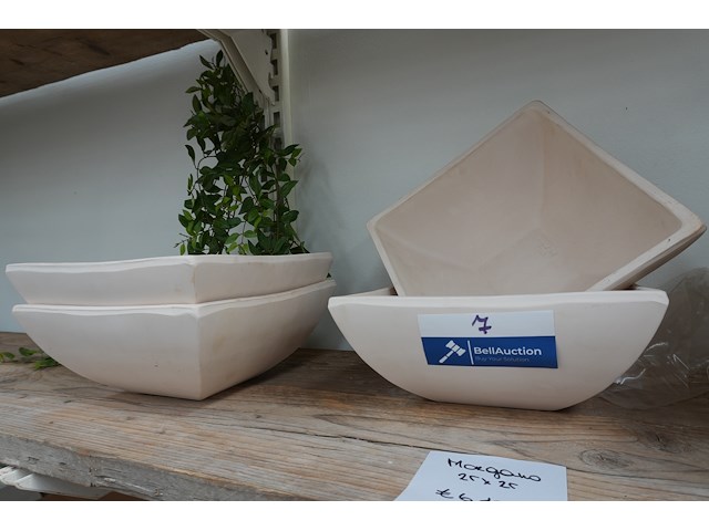 Morgano schalen – lot van 4 | 25×25 cm - afbeelding 3 van  5